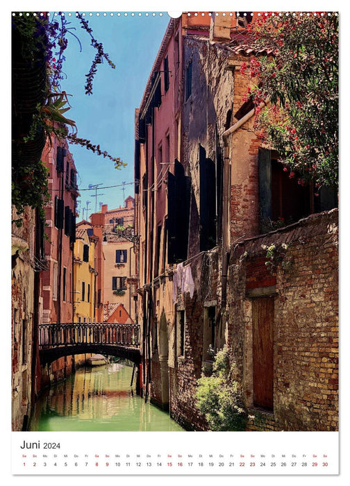 Venise - Une ville dont on tombe amoureux. (Calendrier mural CALVENDO 2024) 
