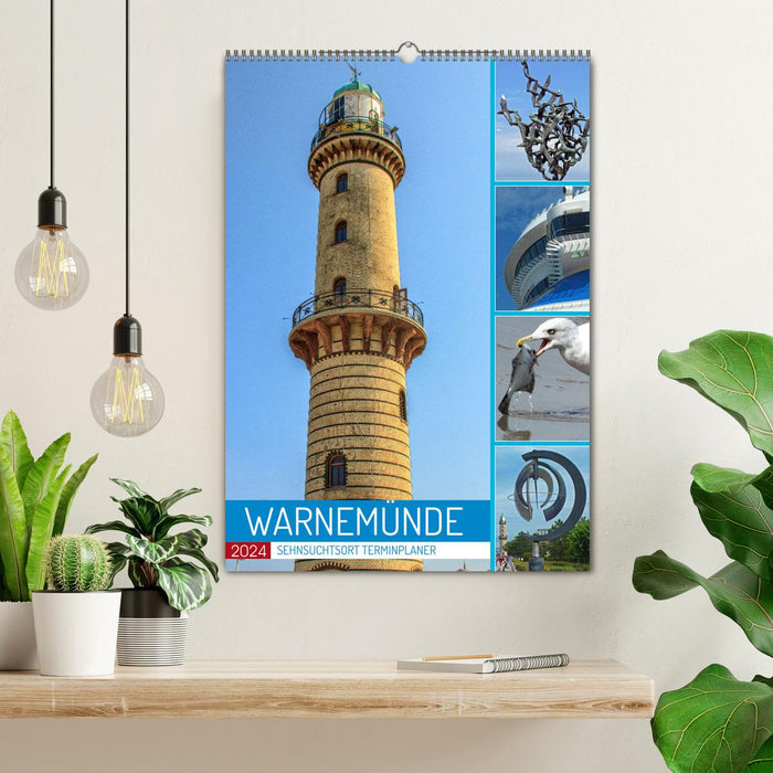 Sehnsuchtsort Warnemünde (CALVENDO Wandkalender 2024)