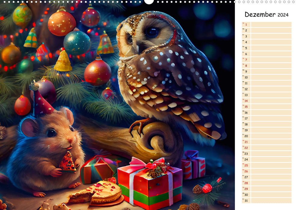 Mouse on Tour – Calendrier d'aventure pour enfants avec planificateur (Calvendo Premium Wall Calendar 2024) 