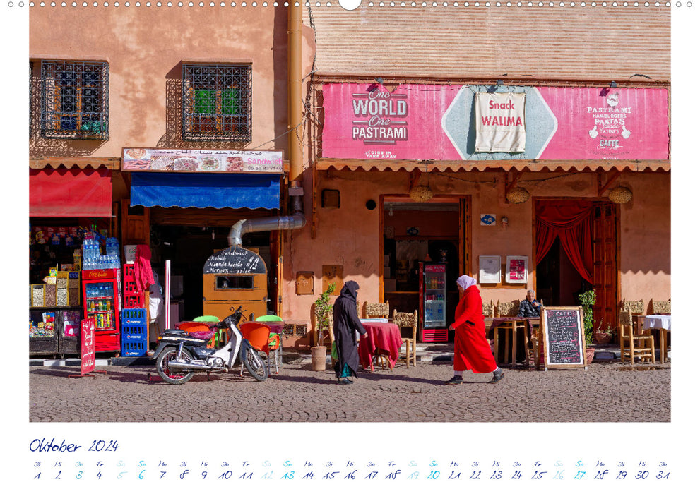 Marrakech - Oasis in the desert dust (CALVENDO Premium Wall Calendar 2024) 