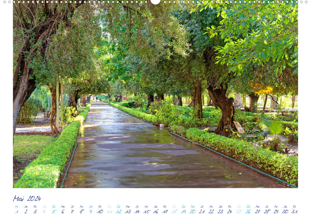 Marrakech - Oasis in the desert dust (CALVENDO Premium Wall Calendar 2024) 