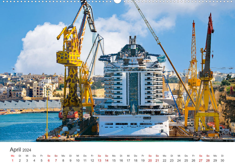 Valletta - Destination in the Mediterranean (CALVENDO Wall Calendar 2024) 