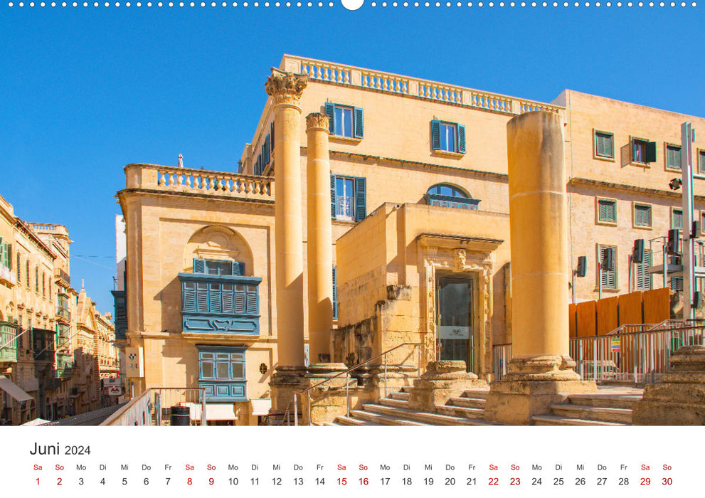 Valletta - Destination in the Mediterranean (CALVENDO Wall Calendar 2024) 