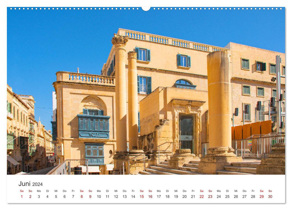 Valletta - Reiseziel im Mittelmeer (CALVENDO Wandkalender 2024)