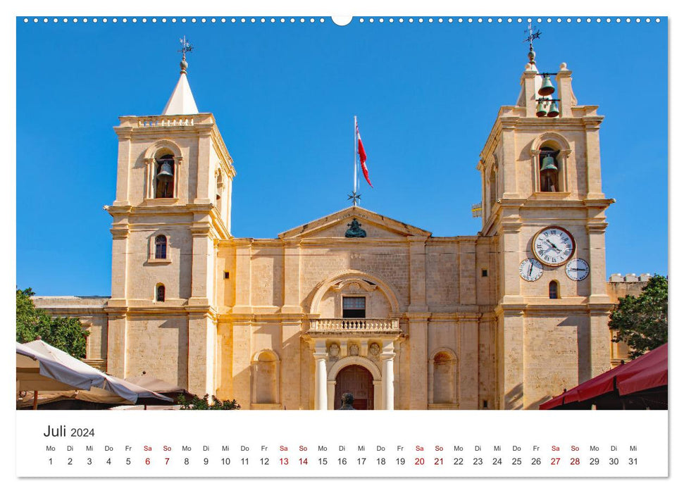 Valletta - Reiseziel im Mittelmeer (CALVENDO Premium Wandkalender 2024)