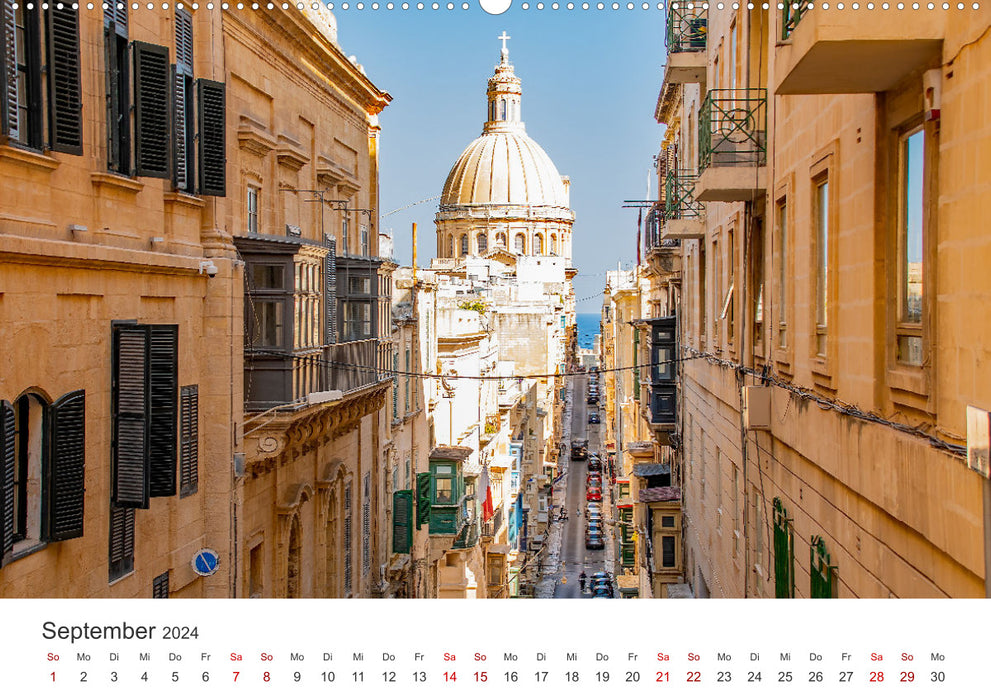La Valette – Destination en Méditerranée (Calvendo Premium Wall Calendar 2024) 