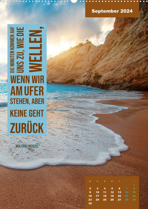 Verrückt nach MEER - Wellen - Strand - Zitate (CALVENDO Wandkalender 2024)