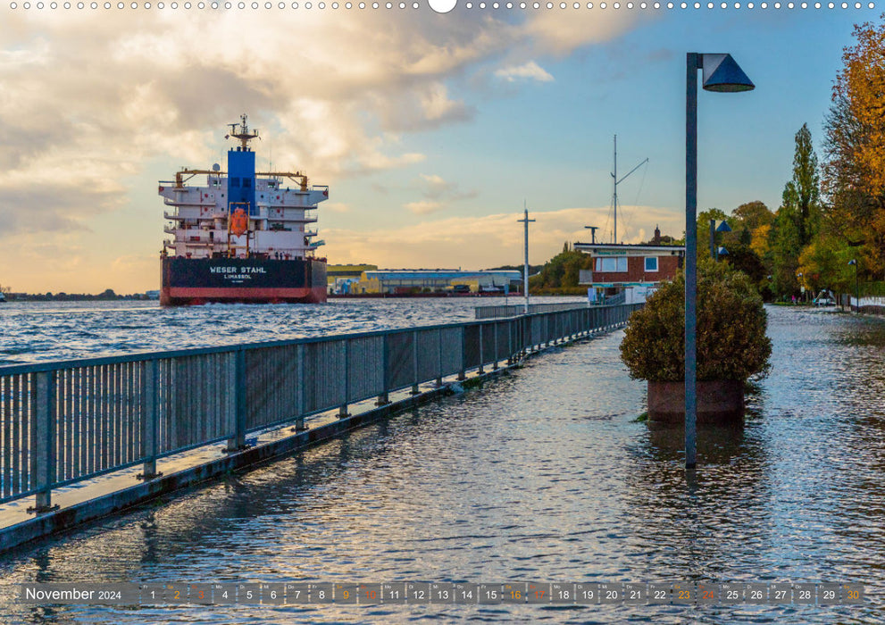 Bremen's maritime north: Vegesack (CALVENDO Premium Wall Calendar 2024) 