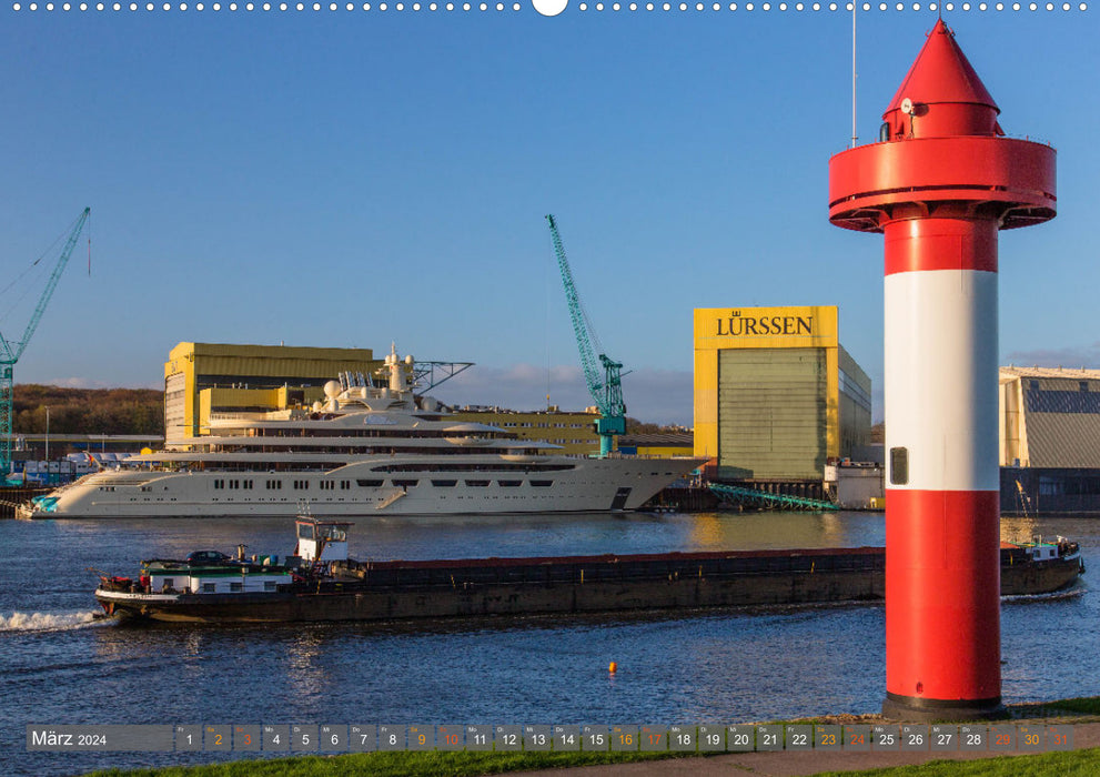 Bremens maritimer Norden: Vegesack (CALVENDO Premium Wandkalender 2024)