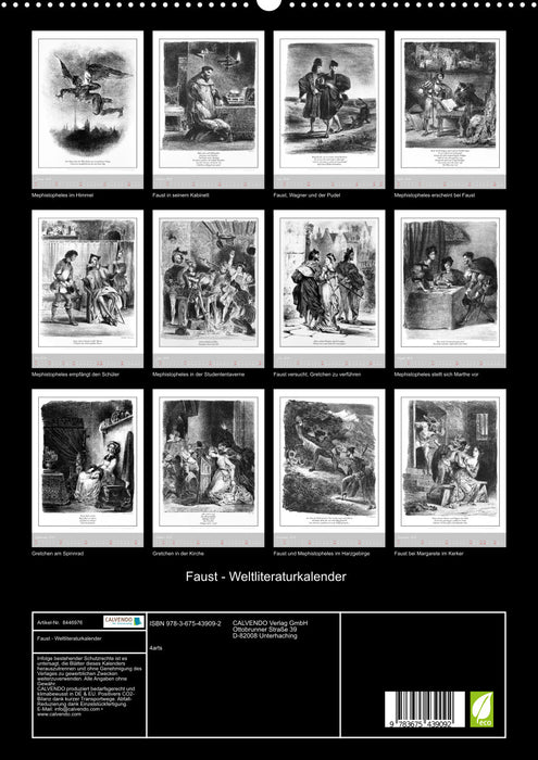Faust - World Literature Calendar (CALVENDO Premium Wall Calendar 2024) 