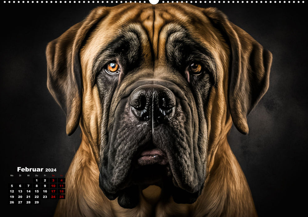 Hunde Porträts (CALVENDO Wandkalender 2024)