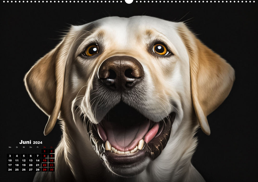 Hunde Porträts (CALVENDO Premium Wandkalender 2024)