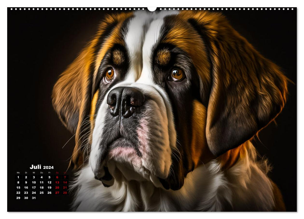 Portraits de chiens (Calendrier mural CALVENDO Premium 2024) 