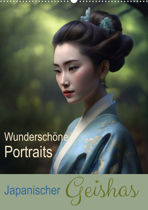 Wunderschöne Portraits Japanischer Geishas (CALVENDO Wandkalender 2024)