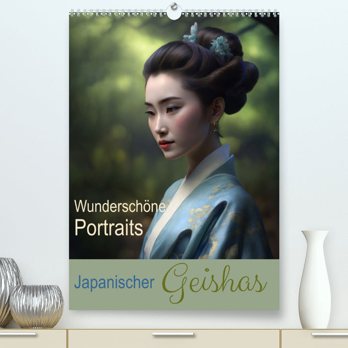Magnifiques portraits de geishas japonaises (Calendrier mural CALVENDO Premium 2024) 