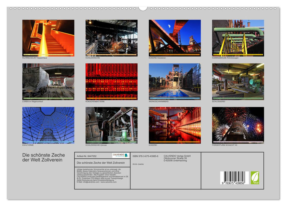 Die schönste Zeche der Welt Zollverein (CALVENDO Premium Wandkalender 2024)