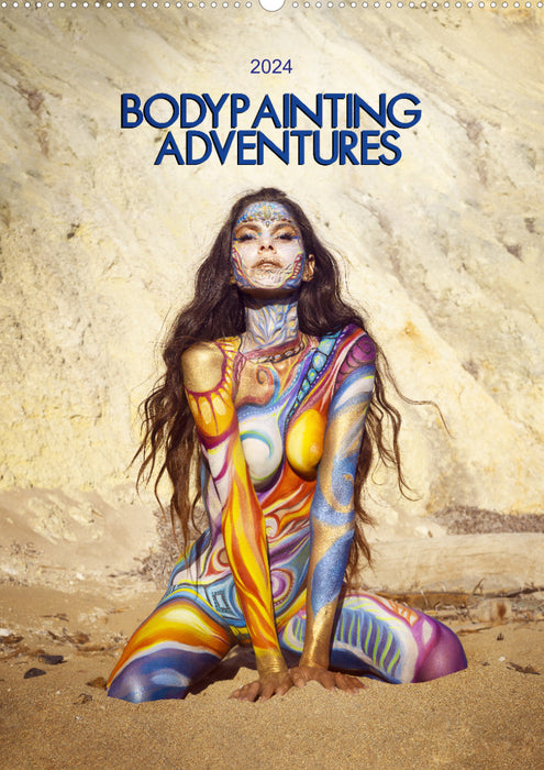 Bodypainting Adventures - Couleur sur peau nue (Calendrier mural CALVENDO 2024) 