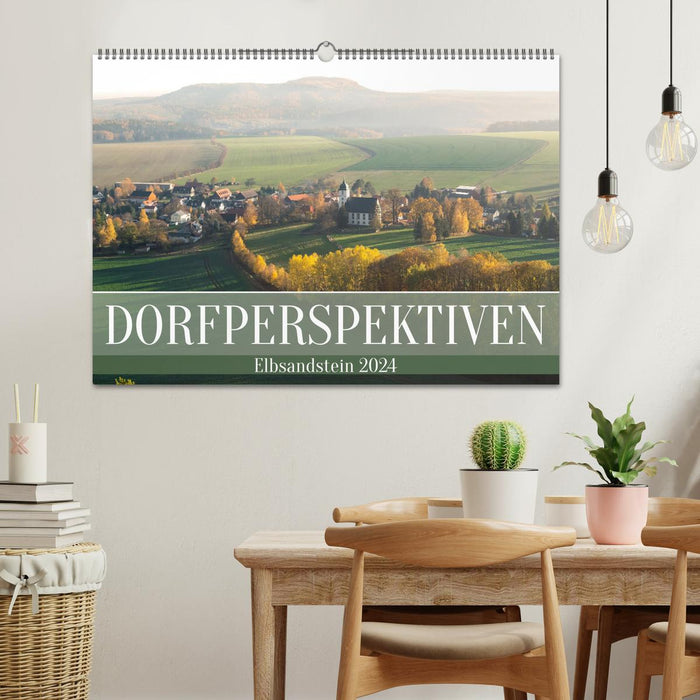 Dorfperspektiven - Elbsandstein (CALVENDO Wandkalender 2024)