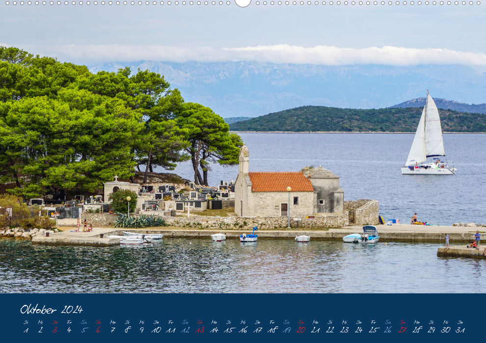 Croatie La magnifique côte au large de Zadar (Calendrier mural CALVENDO 2024) 