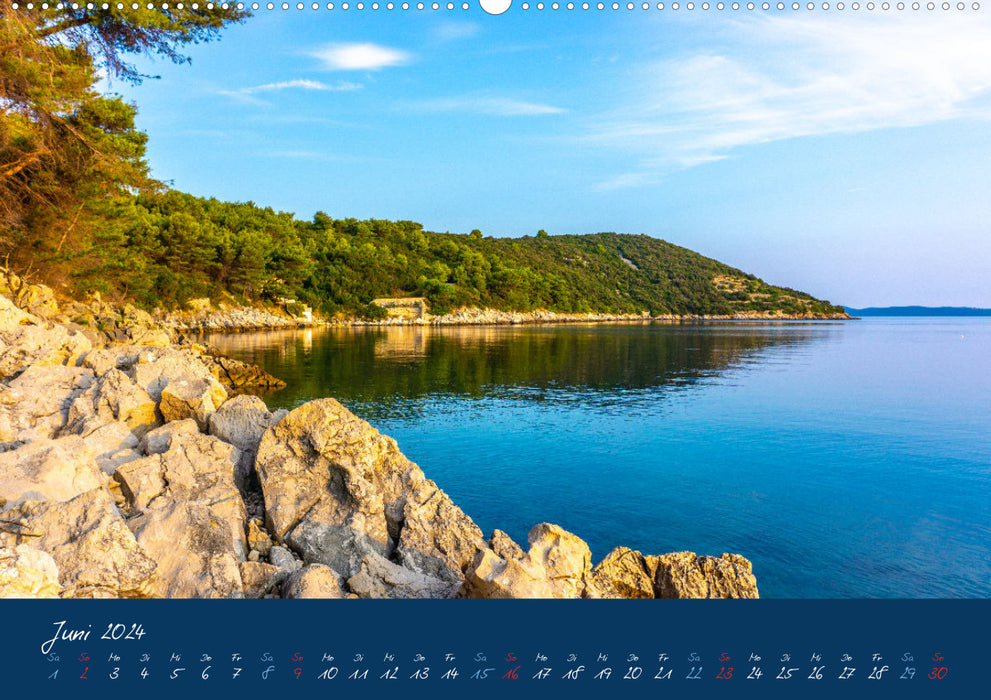 Croatie La magnifique côte au large de Zadar (Calvendo Premium Wall Calendar 2024) 