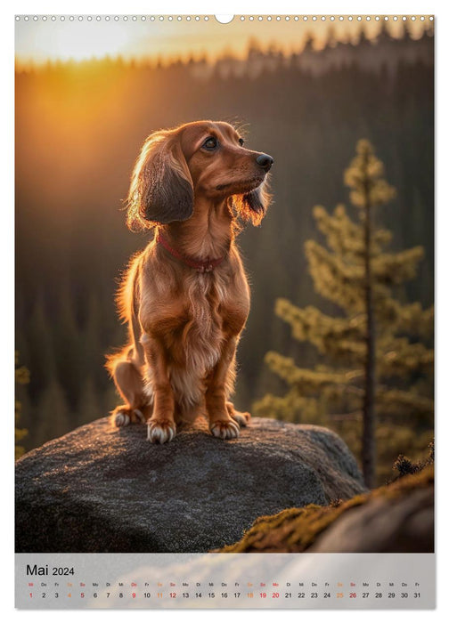 The dachshund - small but brave (CALVENDO wall calendar 2024) 