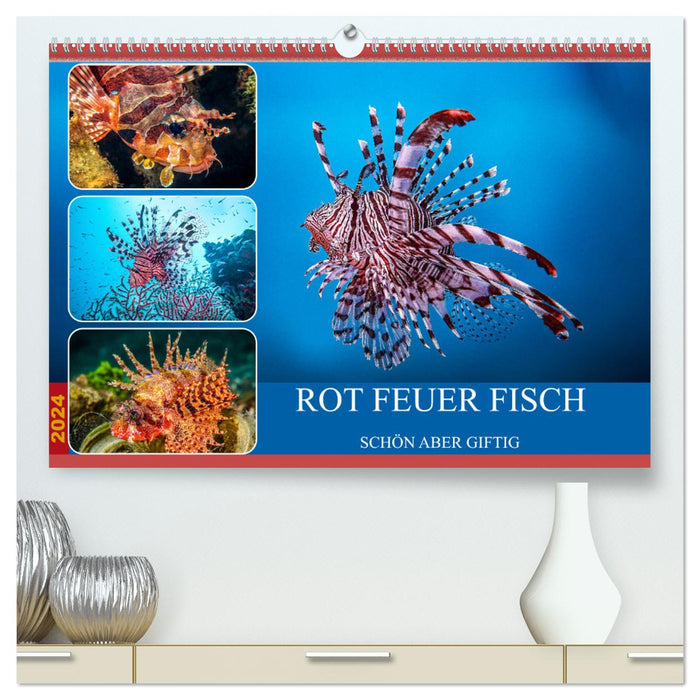 Poisson de feu rouge (Calvendo Premium Calendrier mural 2024) 