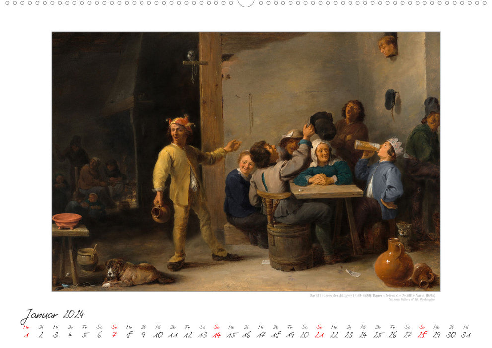 Party Time - Das Fest in der Kunst (CALVENDO Wandkalender 2024)