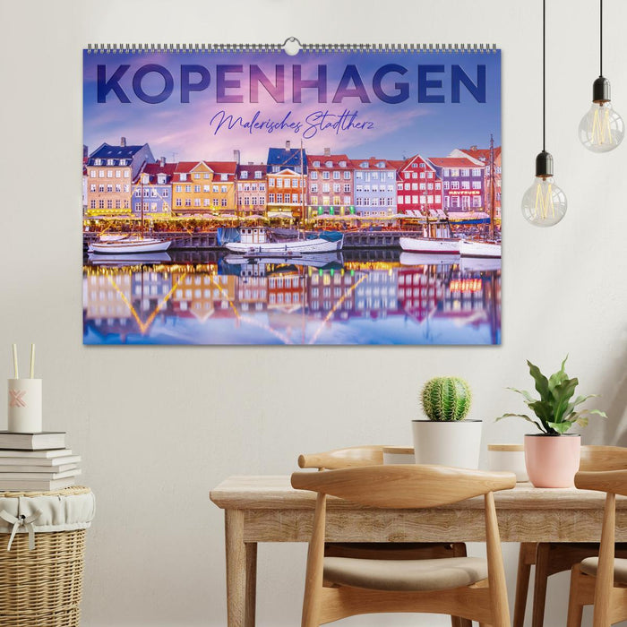 KOPENHAGEN Malerisches Stadtherz (CALVENDO Wandkalender 2024)