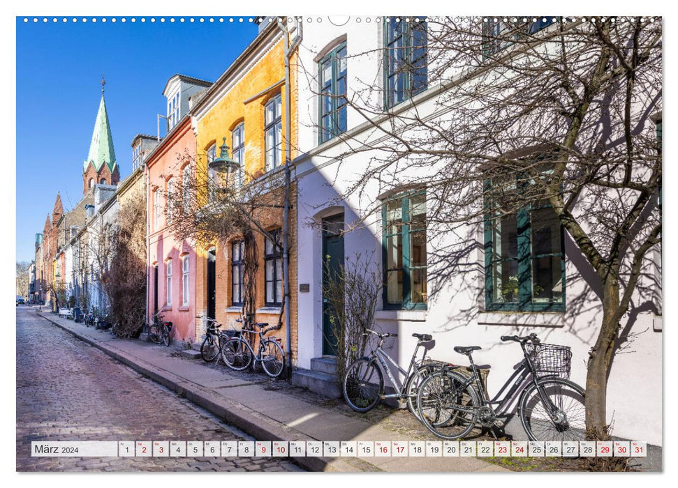KOPENHAGEN Malerisches Stadtherz (CALVENDO Wandkalender 2024)