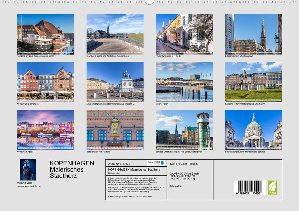 KOPENHAGEN Malerisches Stadtherz (CALVENDO Premium Wandkalender 2024)