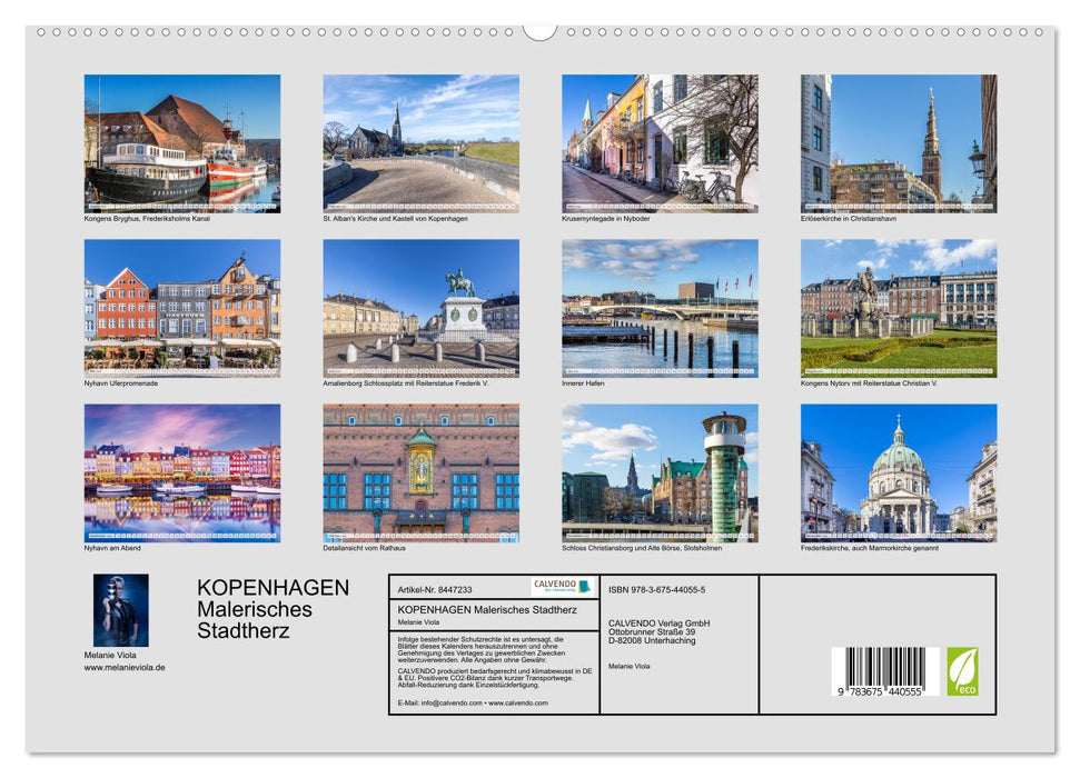 KOPENHAGEN Malerisches Stadtherz (CALVENDO Premium Wandkalender 2024)