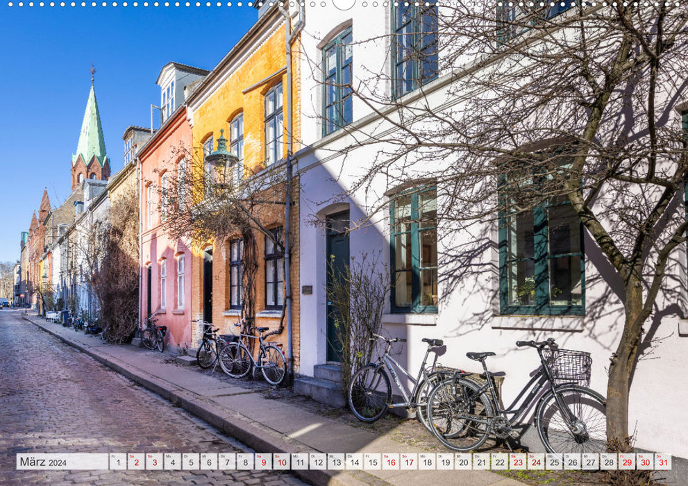 KOPENHAGEN Malerisches Stadtherz (CALVENDO Premium Wandkalender 2024)