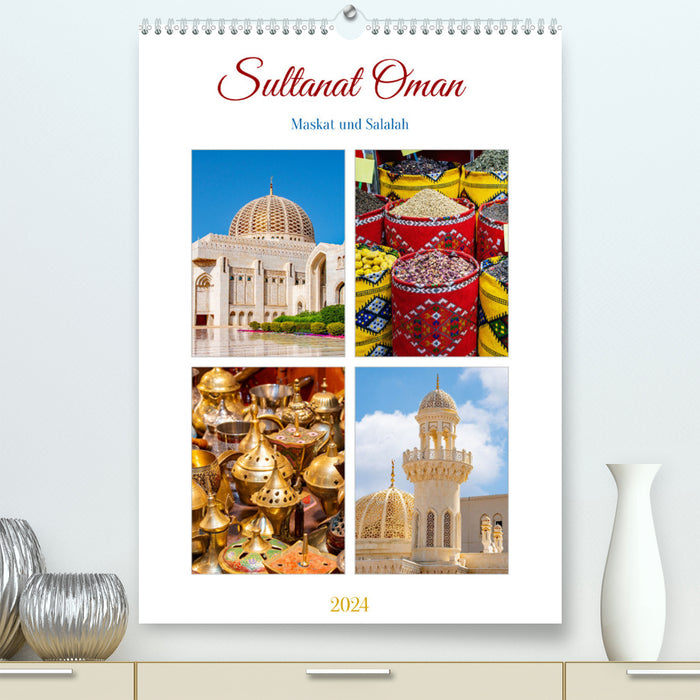 Sultanat d'Oman - Mascate et Salalah (Calvendo Premium Wall Calendar 2024) 