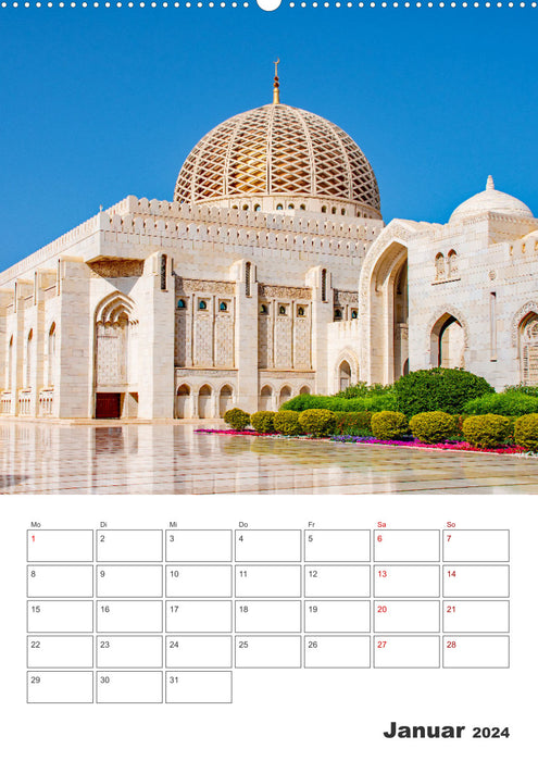Sultanat d'Oman - Mascate et Salalah (Calvendo Premium Wall Calendar 2024) 