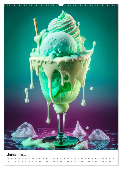 Ice cream to melt away (CALVENDO Premium Wall Calendar 2024) 