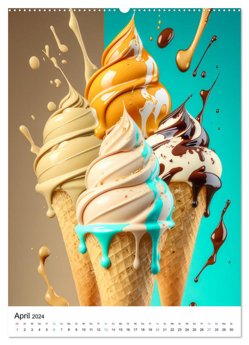 Ice cream to melt away (CALVENDO Premium Wall Calendar 2024) 