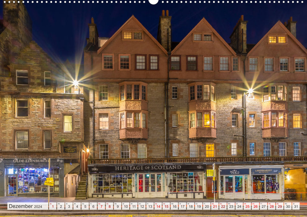 Impressions d'Édimbourg de jour comme de nuit (calendrier mural CALVENDO Premium 2024) 