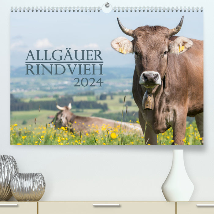 Allgäuer Rindvieh 2024 (CALVENDO Premium Wandkalender 2024)