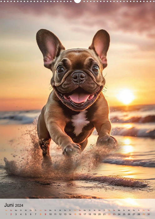 Französische Bulldogge - ein Hund für die Familie (CALVENDO Premium Wandkalender 2024)