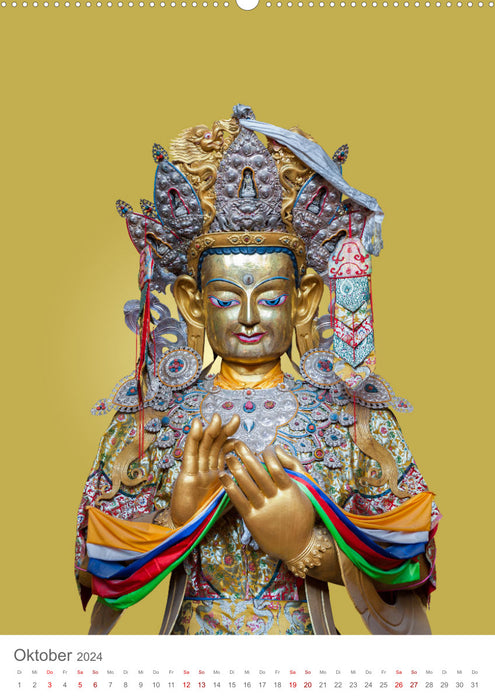 Buddha trägt Gold (CALVENDO Wandkalender 2024)