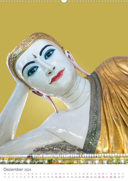 Buddha trägt Gold (CALVENDO Wandkalender 2024)