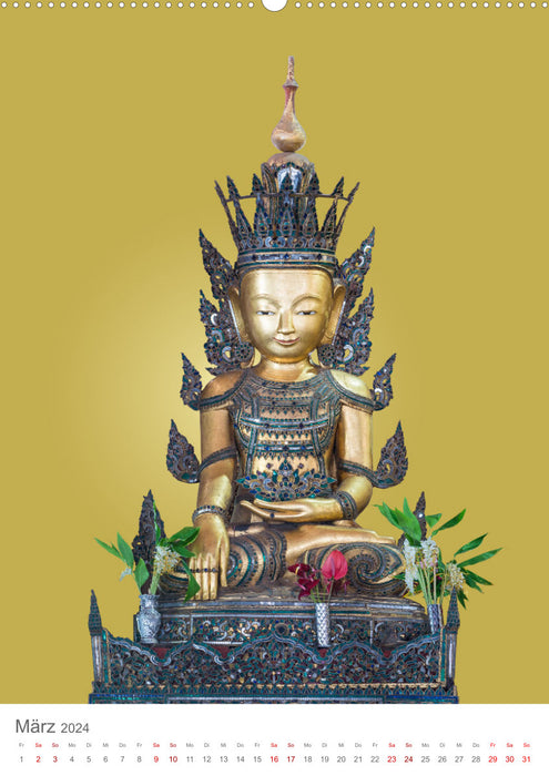 Bouddha portant de l'or (Calendrier mural CALVENDO 2024) 