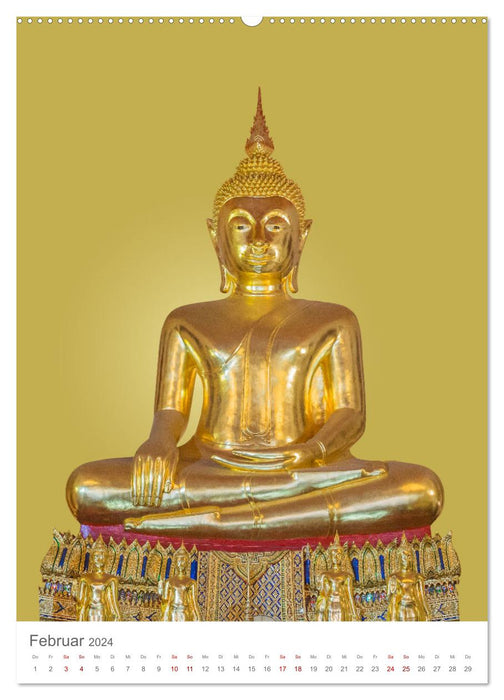Buddha trägt Gold (CALVENDO Premium Wandkalender 2024)