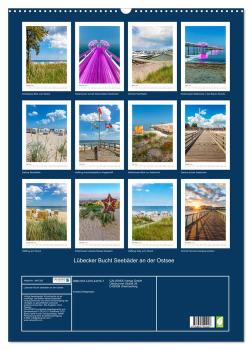 Lübecker Bucht Seebäder an der Ostsee (CALVENDO Wandkalender 2024)