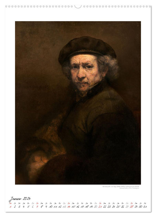 The image of the self - self-portraits from four centuries (CALVENDO wall calendar 2024) 