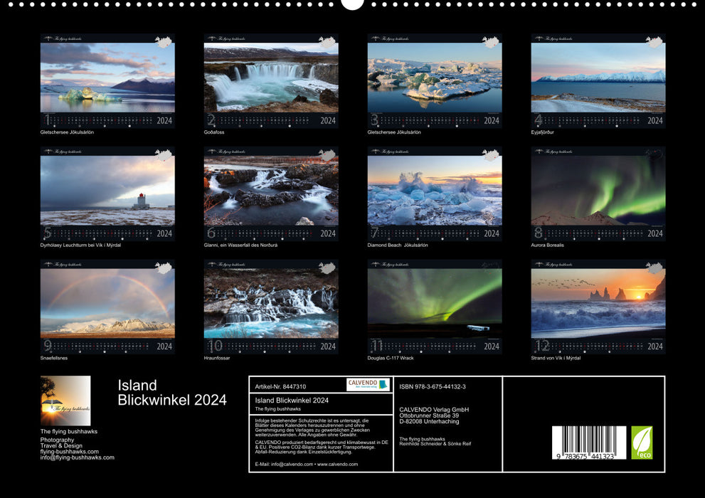 Islande Viewpoint 2024 (Calvendo Premium Calendrier mural 2024) 