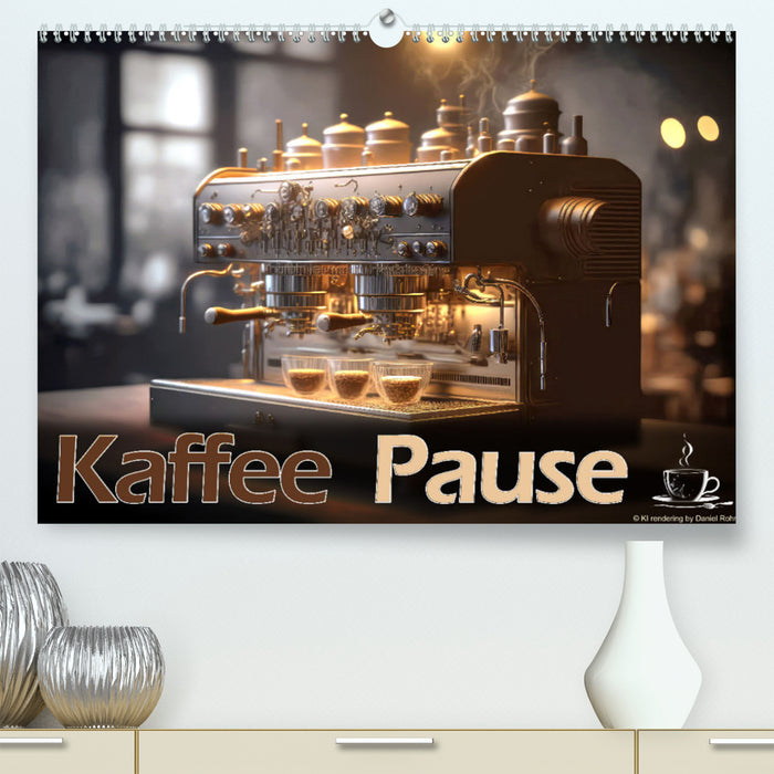 Pause café (Calendrier mural CALVENDO Premium 2024) 