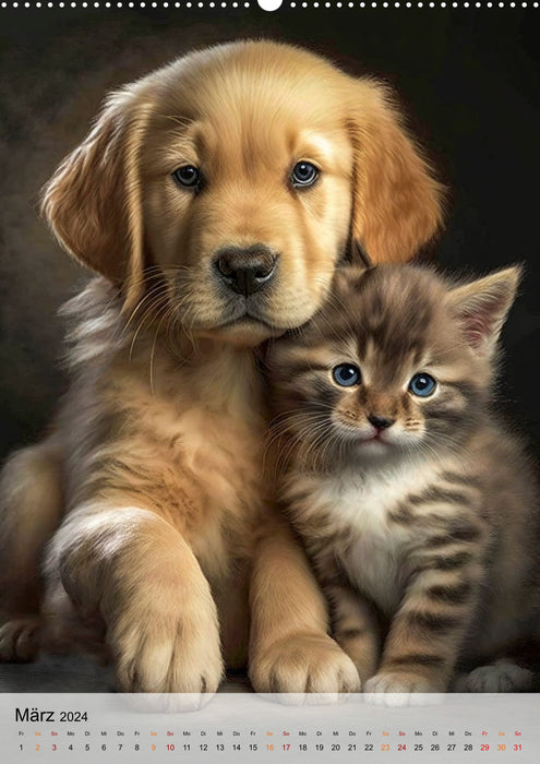 Golden Retriever - un chien pour la famille (Calendrier mural CALVENDO 2024) 