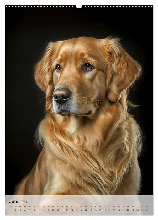 Golden Retriever - a dog for the family (CALVENDO Premium Wall Calendar 2024) 