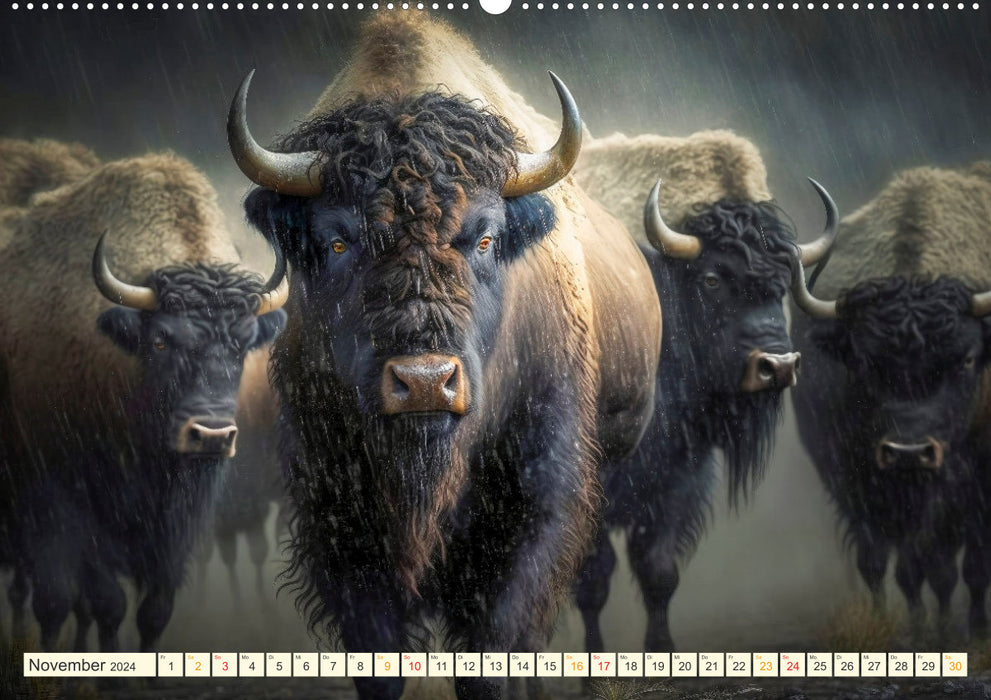 Amerikanischer Bison (CALVENDO Wandkalender 2024)